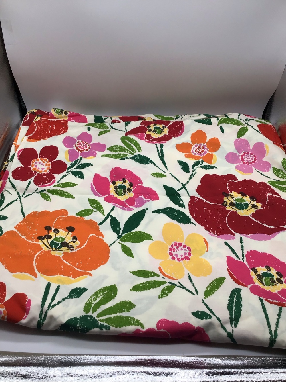 Pottery barn Bright Floral 100% Cotton Duvet Cover in Multi-Color king size